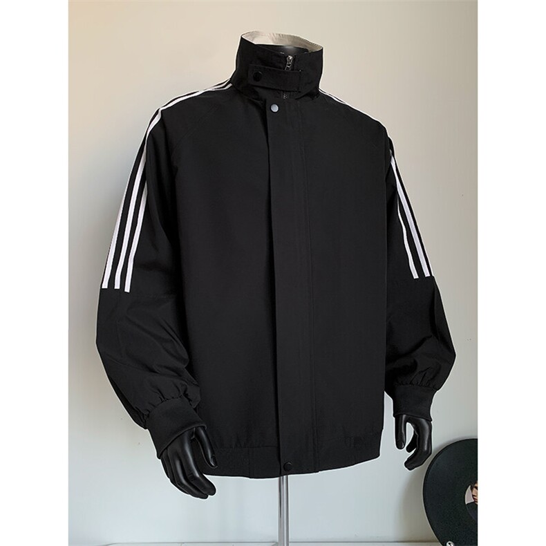 JK5007/P65春装新款个性织带立领飞行员夹克男潮百搭上衣外套，男装夹克，电商A141