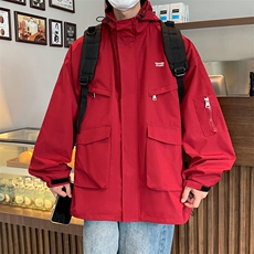 刺绣户外冲锋衣男工装宽松男士夹克潮流外套A266-JK8019-P55特，男装夹克，电商A266