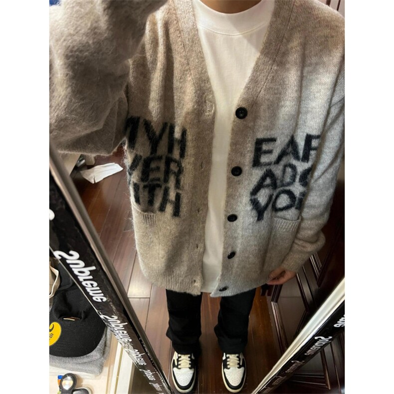 【有货】秋冬高级感慵懒风开衫毛衣男美式针织外套MY452CC-特P58,男装针织衫/毛衣,星座1007（原301D）