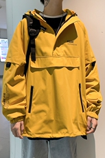 模特-春秋季半拉链套头冲锋衣男夹克7005-P55，男装夹克，电商B380（原B361）