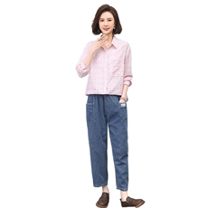 2023年春夏季条纹衬衣拼接水洗套装，女装套装/套裙，叶笙衣
