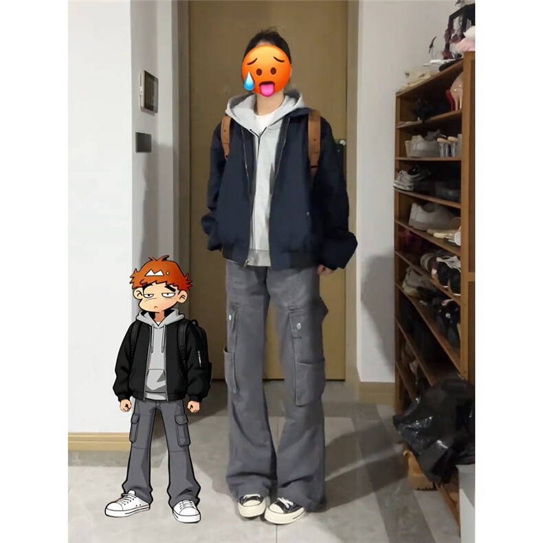 有货。高街工装裤男女大口袋长裤K6868-P61图片