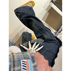 【有货】美式复古牛仔裤男设计感小众阔腿裤NZ1664LL-特P50，男装牛仔裤，星座1007（原301D）