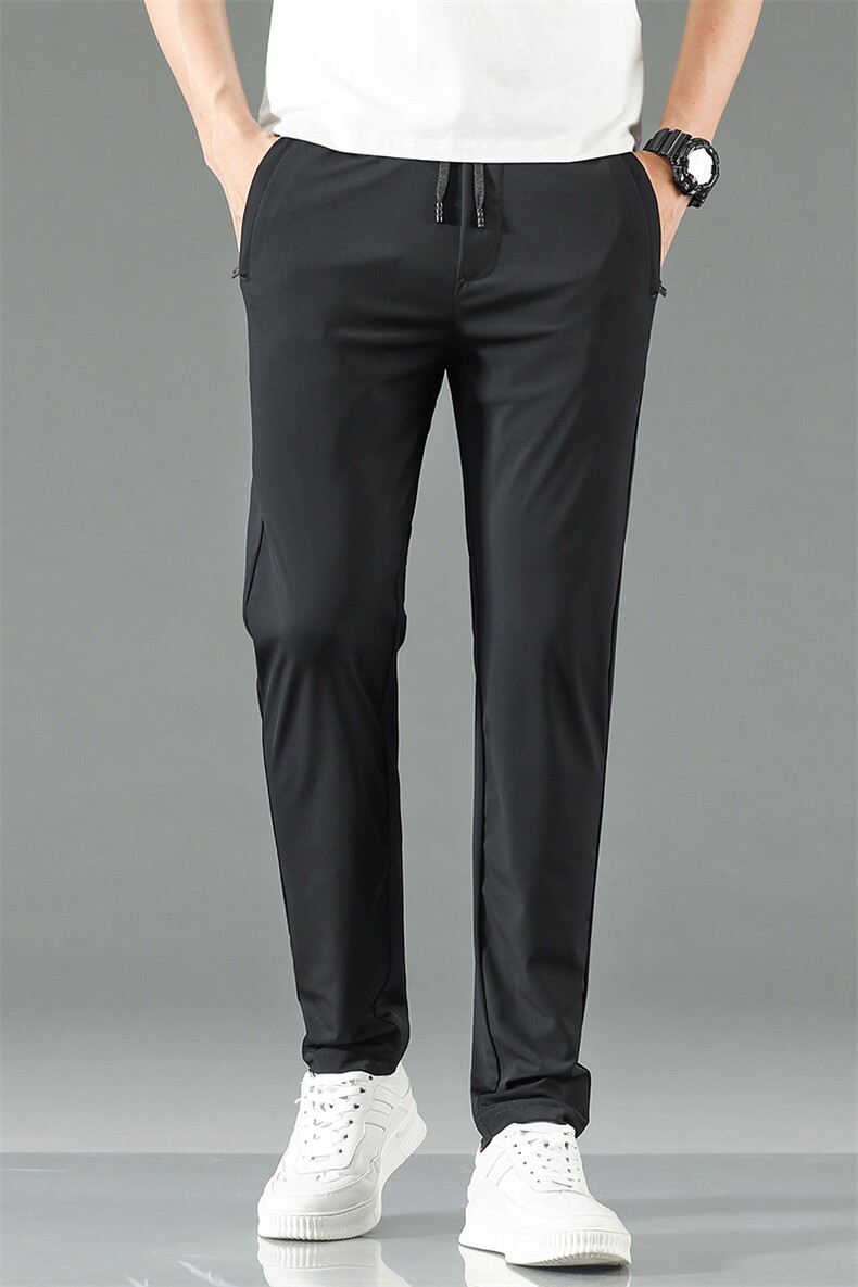 直播品质锦纶78.5氨纶21.5冰丝运动休闲裤男直筒长裤K2289-P45,男装休闲裤,星座815-2