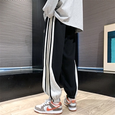 足货青少年纯棉休闲潮牌拼色运动裤子XZ301b-2-CK652特P43，女装休闲裤，星座301B-2（原A443-1）