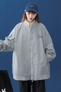 中性风 2023秋季港风休闲运动夹克外套 G05p55控78图片