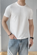 B353T8517P38M-3XL夏季2025新款男士冰丝凉感速干短袖T恤白，男装T恤，电商B353