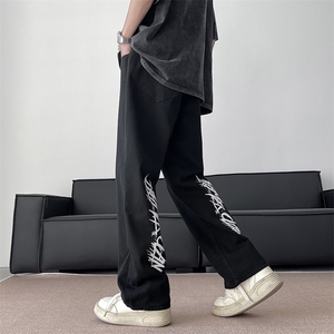 2024夏季新款工装牛仔裤男港风潮牌宽松直筒休闲裤现货 K7803-P45图片