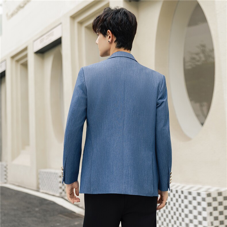 休闲西装外套男士春秋高级感痞帅老钱风制服上衣单件潮A923-p180,男装西服,电商A355（原A415）
