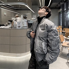 2024时尚复古废土风设计感飞行服棒球服男嘻哈外套夹克潮M8152，男装夹克，星座506