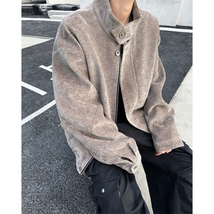 美式铜氨触感哈灵顿cleanfit夹克男女春季树纹肌理千鸟格内里外套图片