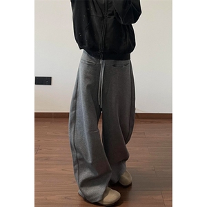 抽绳运动休闲裤女高腰显瘦直筒阔腿裤jazz爵士跳舞卫裤子 KF15图片