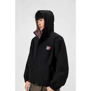 小恶魔印花小香风大码M-5XL夹克男聚酯纤维JK78124P75控118图片