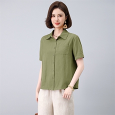 两件套女夏季衬衫裤子纯色百搭简约时尚套装，女装套装/套裙，曼沙奕珂