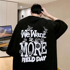 纯棉男士短袖t恤夏季潮体恤衫休闲港风男款半袖衣服上衣TX409-P25图片
