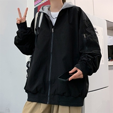 日系休闲大码潮运动情侣连帽夹克外套CYJK9270P-75控价119，男装夹克，电商A128