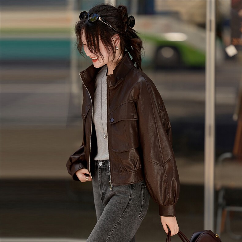 2026秋季other休闲/淑女短款否休闲/淑女PU,女装皮衣,潮流依族