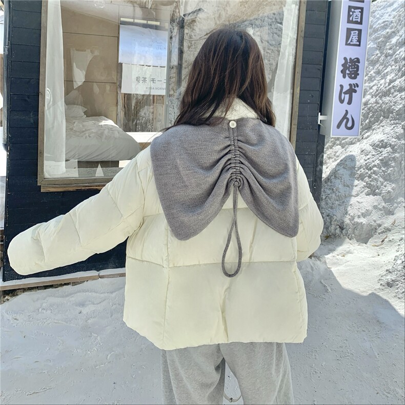 针织披肩90白鸭绒羽绒服女冬季2025新款俏皮减龄短款小个子巨好看,女装羽绒服,慧尚2-185