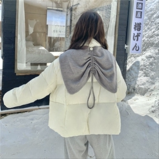 针织披肩90白鸭绒羽绒服女冬季2025新款俏皮减龄短款小个子巨好看，女装羽绒服，慧尚2-185