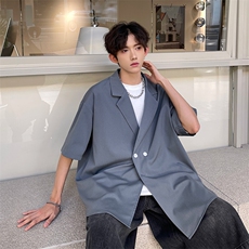 现货大码压皱冰丝顺滑衬衫A071-C67-P40，男装衬衫，电商A071