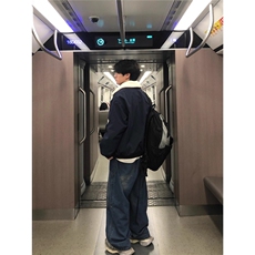 【档口现货】DJM801-批75羊羔绒翻领棉服男冬季加绒加厚慵懒外套，男装棉衣，星座603-2