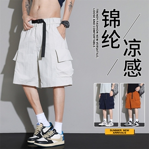 抖音品质男士宽松休闲美式运动五分裤男潮A146-GY510特p35量大优图片