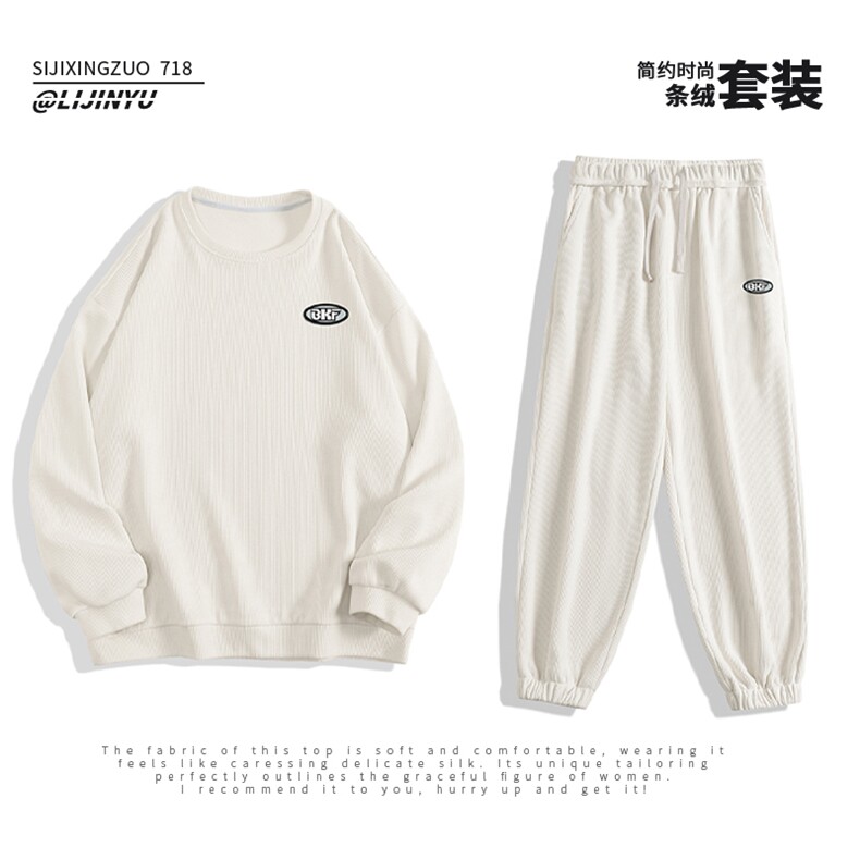 秋季男生酷帅穿搭套装运动服男卫衣一整套宽松休闲TZ833-特批-98图片