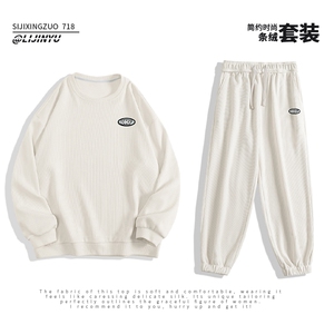 秋季男生酷帅穿搭套装运动服男卫衣一整套宽松休闲TZ833-特批-98图片