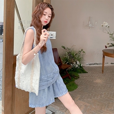 2C256-606-P155-K215两件套2025新款拼接蕾丝套装，女装套装/套裙，2C256