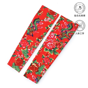 【硅胶防滑-四季款】双面磨毛高弹亲肤透气东北大花护腿图片