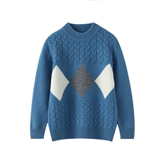 新款菱型印花童装，童装儿童羊毛衫，冰晶童装