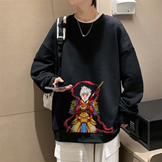 S6203-P28加绒款-P33秋季圆领卫衣男大码韩版宽松长袖外套，男装卫衣，电商A040