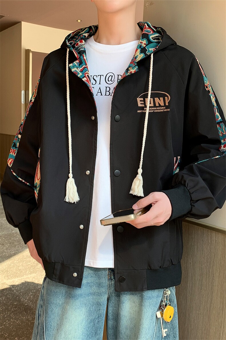 春秋季绣花外套男女同款新款美式夹克XZ102B-1-JK2521P85,男装夹克,星座102B-1