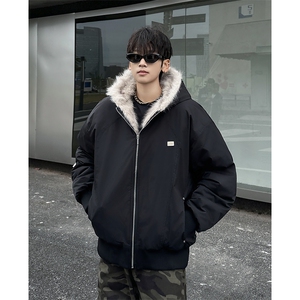 F630 P120冬季美式复古座山雕棉服外套男女短款连帽工装加厚夹克图片