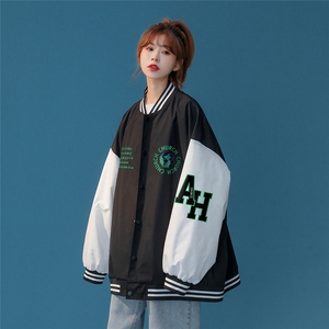 中性风 2026秋季新款潮牌字母印花棒球服夹克外套 G71p75控98图片