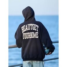 连帽卫衣男秋冬字母印花美式套头上衣oversize情侣外套CL6358/P50，女装短外套，星座506