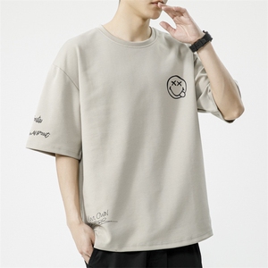 男夏季宽松休闲百搭T恤T6888小码P22大码P25图片