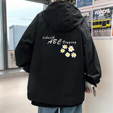 ！春秋新款港风休闲连帽夹克男宽松外套男装DJK263-P45,男装夹克,电商B371
