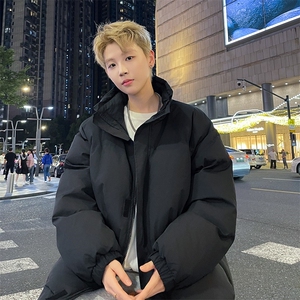 棉衣男装冬季外套加厚宽松连帽港风ins毛领棉袄棉服男2204/P80图片