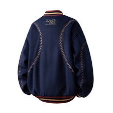 美式旗帜字母刺绣大码S-2XL夹棉聚酯纤维棒球棉衣男78156P148，男装棉衣，星座227-7