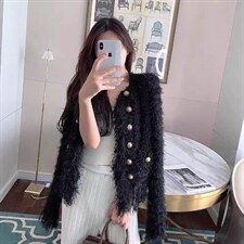 现货哦流苏小香针织外套，黑白两个色，其它，CHERRY·印