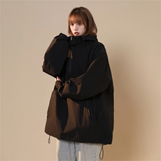 JK8010/P55秋装新款现货中性风冲锋衣男女宽松套头夹克个性外套男，男装夹克，电商A141