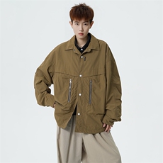 秋季新款现货翻领夹克男宽松上衣外套DSA157B-JK7964-特P70，男装夹克，电商A157B