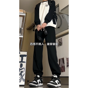 2026春款华棉运动裤束脚卫裤 M-4XL K823-1 特P43 控68图片