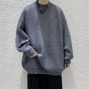 半高领毛衣男大码胖子针织衫毛线衣 M18382-P45 加绒款-P65图片