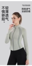 2025新款拼色/蕾丝瑜伽运动防晒衣，女装衬衫，东正羊绒