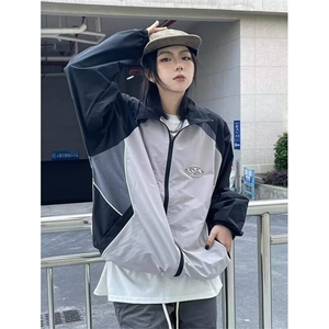 运动防晒外套男夏季冲锋衣透气遮阳立领撞色设计学院风 FH175,男装防晒衣,星座1116A（原606A-3）