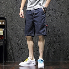 大码宽松休闲裤工装裤纯棉直筒裤短裤A014-DK919-P40控58，男装休闲裤，电商A014