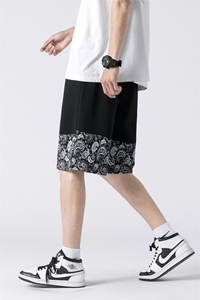 3夏季短裤男潮流五分裤时尚休闲腰果花短裤男A210-K8516-P25控39图片