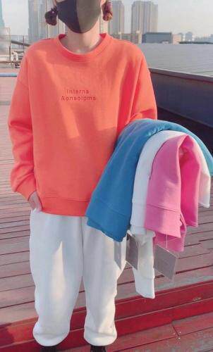 秋装圆领卫衣，女装卫衣/绒衫，E·贝空间